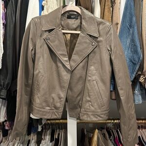 ABLE Taupe faux Leather Jacket